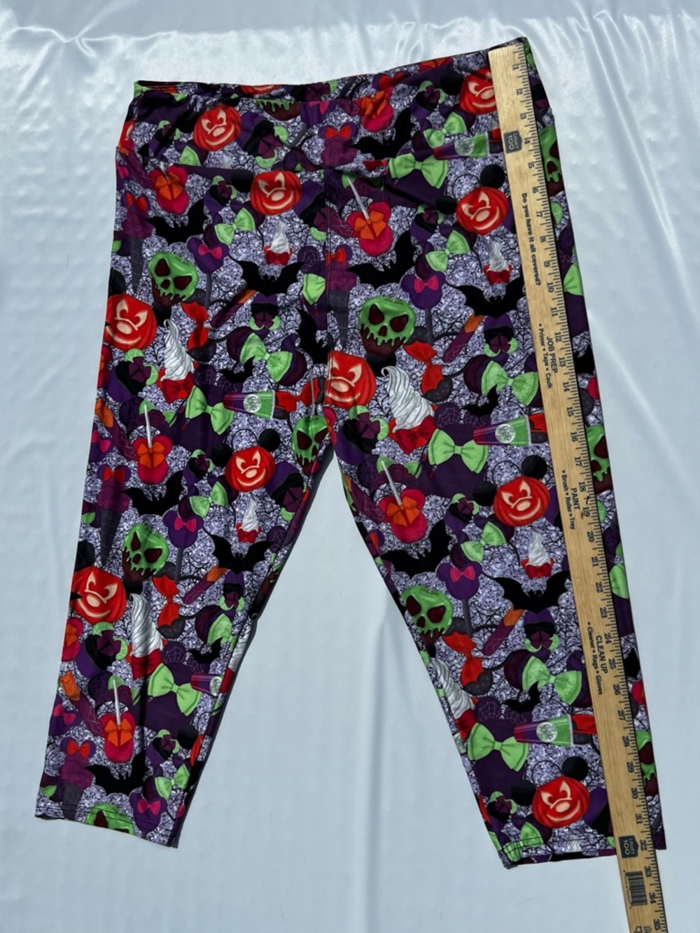 Disney Purple Halloween Patterned Leggings with purple Green and Red Accents